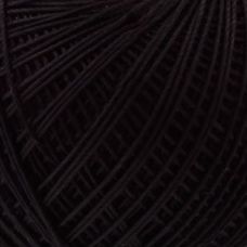 Нитки для вязания Кружевница (100% хлопок) 20г/190м цв.7214 черный С-Пб