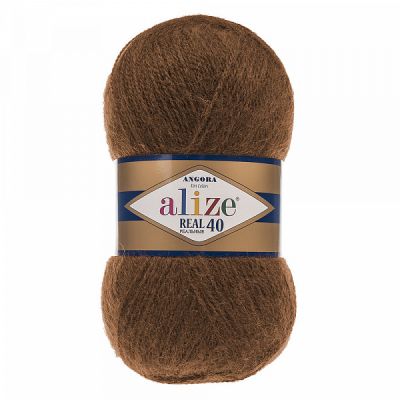 Пряжа для вязания Ализе Angora Real 40 (40% шерсть, 60% акрил) 100г/480м цв.690 кирпичный меланж