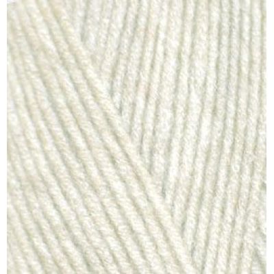 Пряжа для вязания Ализе LanaGold 800 (49% шерсть, 51% акрил) 100г/800м цв.001 кремовый