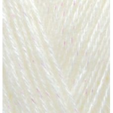 Пряжа для вязания Ализе Angora Gold Simli (5% металлик, 20% шерсть, 75% акрил) 100г/500м цв.001 кремовый