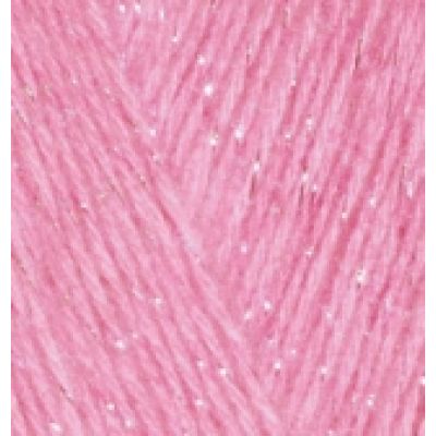 Пряжа для вязания Ализе Angora Gold Simli (5% металлик, 20% шерсть, 75% акрил) 100г/500м цв.039 розовый леденец