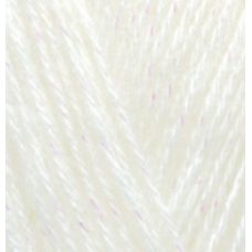 Пряжа для вязания Ализе Angora Gold Simli (5% металлик, 20% шерсть, 75% акрил) 100г/500м цв.062 молочный