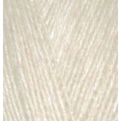 Пряжа для вязания Ализе Angora Gold Simli (5% металлик, 20% шерсть, 75% акрил) 100г/500м цв.067 молочно-бежевый