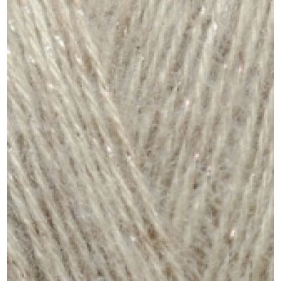 Пряжа для вязания Ализе Angora Gold Simli (5% металлик, 20% шерсть, 75% акрил) 100г/500м цв.152 бежевый меланж
