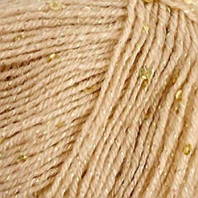 Пряжа для вязания Ализе Sal abiye (5% пайетки, 5% металлик, 10% полиэстер, 80% акрил) 100г/410м цв.067 молочно-бежевый