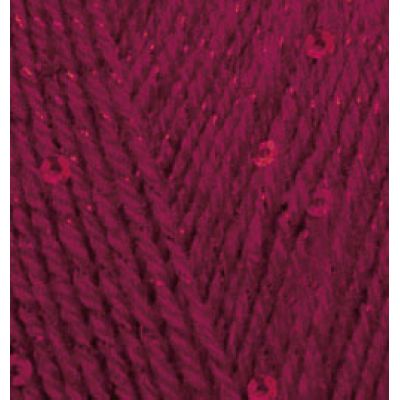 Пряжа для вязания Ализе Sal abiye (5% пайетки, 5% металлик, 10% полиэстер, 80% акрил) 100г/410м цв.390 т.красный