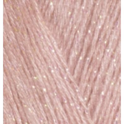 Пряжа для вязания Ализе Angora Gold Simli (5% металлик, 20% шерсть, 75% акрил) 100г/500м цв.406 св.пудра