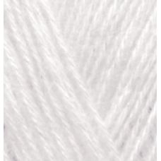 Пряжа для вязания Ализе Angora Gold Simli (5% металлик, 20% шерсть, 75% акрил) 100г/500м цв.599 слоновая кость